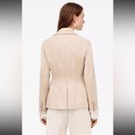 ZARA  Limited Edition Collection Wide Lapel Jacket  Wrap Tie Blazer Beige M NEW Photo 3