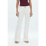 ZARA NWT White Cuffed Straight Leg Jeans Size 6 Low Rise Denim Y2K Quiet Luxury Photo 8