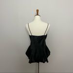 Victoria's Secret Vintage Nighty Body Suit Silky Plunge Covered Button Black Photo 4