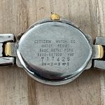 Citizen  Rare Ladies Watch Vintage Two-Tone Weave Bracelet Gray Metal Round Dial Photo 8