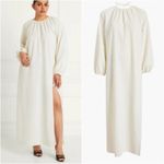 Hill House  Ivory Coconut Milk‎ Long Sleeve Backless The Simone Maxi Dress Small Photo 2
