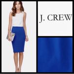 J.Crew Royal Blue Wool Straight Pencil Skirt Knee Length Size 4 Small NWT Photo 1