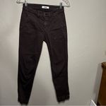 Mavi Chocolate Brown Mid Rise Slim Cargo Utility Zipper Ankle Pants Size 26 Photo 3