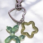 Green and Yellow Balloon Dog Keychain Photo 0