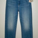 NWT Mother The Ditcher Zip Flood jeans Love On The Beat 24 Blue Photo 0