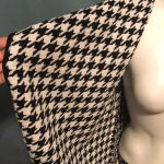 Mud Pie  Holden Houndstooth blanket vest black white Photo 5