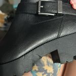 Zodiac Womens Miller Black Leather Lug Sole Ankle Booties Shoes size 9 Photo 11