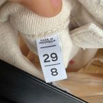 Loft Cream Jean Shorts with Pink Star Details Size 8 Photo 4