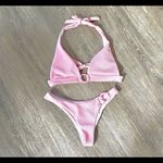 SheIn ring linked pink halter bikini Photo 8
