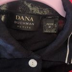 Dana Buchman  Navy and White Button-Up Top Photo 6