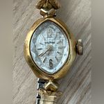 Waltham Rare Vintage Mechanical Ladies Watch Silver Checkered Dial Stretch Band Gold Photo 2