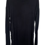 Athleta Black Tunic Sweatshirt Size Small Ruched Loungewear Comfy Casual Photo 0