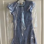 Love Shack Fancy X Revolve Aveline Mini Dress in Blue Baby Pomme Photo 7
