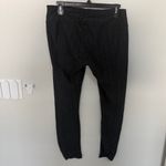 prAna Misty Leggings Charcoal Gray and Black Jacquard Knit Ruched Tight Large Photo 4