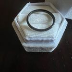 Men’s Stainless Steel High Polished Black Band Size 9 Photo 2