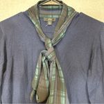 J.Crew Merino Mock Neck Sweater with Tartan Scarf Tie Size S Photo 1