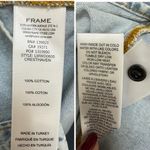 frame denim FRAME Rosette Denim Shirt Dress Puff Sleeve in Cresthaven Light Wash Size S Photo 7