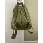 Backpack Mini Women’s Green Simulated Leather Gold Fittings Great Condition Green Photo 1