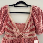 Free People Yours Truly Velvet Top Mauve NWT Small Photo 3