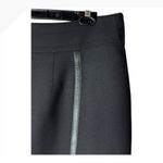 Burberry  Skirt Women 12 Black Leather Trim Straight Pencil‎ Designer Luxury Photo 2