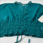 Lily Star  Teal Blouse with Ruffle Details Photo 6