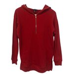 Forever 21  Red Half Zip Hoodie Athletic Top Long Sleeve Kangaroo Pocket Women S Photo 1