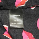 Torrid Plus Size 3X Lizzie Georgette Button Front Blouse Lips Black Pink Red Photo 7