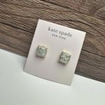 Kate Spade “opal” Glitter Square Gold Tone Pierced Stud Earrings NWT $32 Photo 4