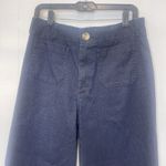 Maeve Anthropologie  The Colette Sparkle Jeans 30 Blue Denim Crop Wide Leg Dark Photo 5