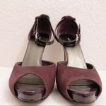 Nine West  Pumps Lisor Suede Stilettos Heels Closed Back Sandals Purple Size 9.0M Photo 4