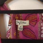 Lily White Size Medium M boho Indie Sleeveless Top Purple Abstract Deep V Neck Photo 4