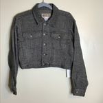 Nothing but a squeeze Women Tweed cropped button down Collared Jacket SZ.Lrg NWT Brown Size L Photo 3