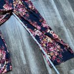 Band of Gypsies Navy Blue Floral Wide Leg Romper Jumpsuit Size Small Photo 10