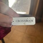 Charming Charlie NWT  Dark Pink Quilted Velvet Crossbody Purse Photo 3