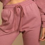 Lulus NWT Boat House Drawstring Jogger Sweatpants in Mauve Pink Photo 1
