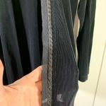 Chico's 2 Travelers Black Open Front Cardigan Size Large Metallic Chainlink Trim Photo 2