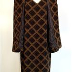 Harvé Benard Vintage Dress Set Lattice Print Brown Harve Benard Photo 3