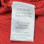 En Crème Burnt Red Front Tie Blouse Beaded Collar Size Medium Photo 7