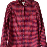 J.Crew  Women's Crinkle‎ Boy Shirt in Red Check - 00 EUC Photo 4