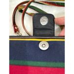 Vintage Datafax Organizer Crossbody Bag Colorful Striped Planner Purse Black Photo 1