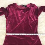 Gianni Bini  Burgundy Velvet Long Sleeve Fitted‎ Dress Holiday Christmas Party XS Photo 7