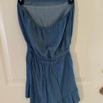 Blue Strapless Romper Size XS Photo 3