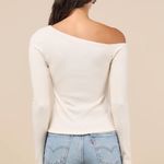 Popular Babe Ivory Ribbed Knit Asymmetrical Long Sleeve Top
Lulus Size L Photo 2