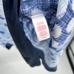 Oscar de la Renta  Pink Label Blue Polka Dot Batik Print Caftan Coverup Robe Photo 9