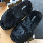 32 Degrees Heat Plush Faux Fur Cushion Slide Slipper, Black, NEW, Size L Photo 3
