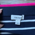 On 34th Navy and White Striped Women's Skirt L Blue Size L Photo 1