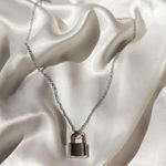 Boutique Silver Lock Necklace  Photo 0