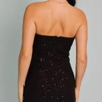 Altar'd State NWT Altar’d state Sandy Black Sequin Tweed Bow Strapless Mini Dress. Size large Photo 9