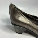 Fly London  Bruno metallic leather‎ heels silver bronze black size 39 Photo 1
