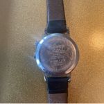 Disney Vintage SII  Mickey Mouse Watch, Black Leather Band & Blue Face MC0179 Photo 4